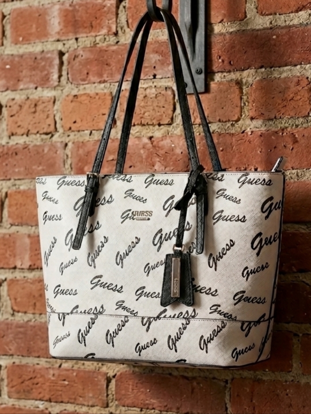 Guess Script Logo Tote